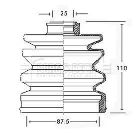 BORG & BECK gofruotoji membrana, kardaninis velenas BCB2302